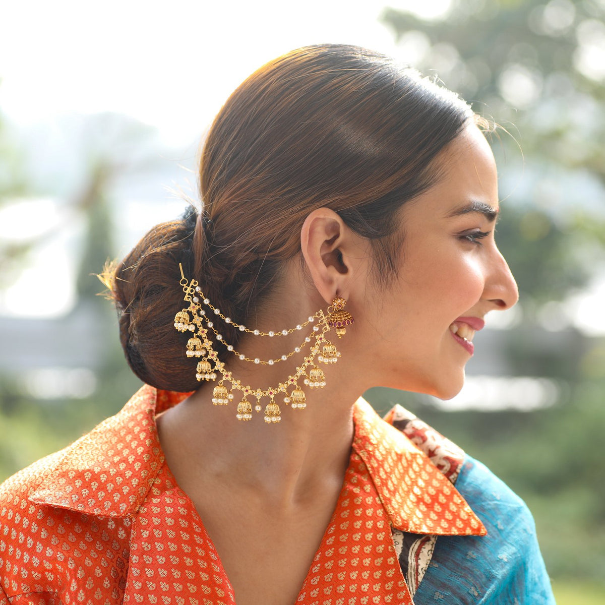 Rushil Nakshatra CZ Ear Chain